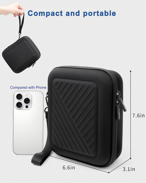 Krypthos Diabetic Supplies Travel Case, Portable Diabetes Organizer for Glucose Meter, Blood Sugar Test Strips Kit