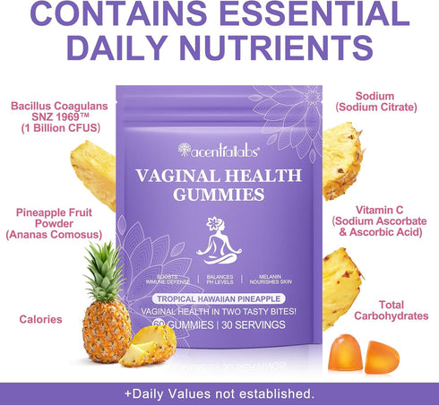 NIFEISHI Gummies, Gummies, 60Gummies Vaginal Probiotics for Women, Vital Source Feminine pH Balance for Women, Premium