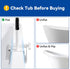 songsoso 3.1 6.7 Inch 300 lbs Bathtub Safety Rail, Bathtub Handle Grab Bar with Non-Slip Grip for Seniors, Elderly
