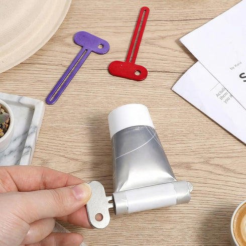 QfwdfcTrenz 6 Pcs Toothpaste Roller Squeezer Tool Metal Tube Squeezer Manual Toothpaste Tube Wringer for All Tubes