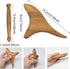 Honbay 2PCS Reflexology Tools Wood Body Massager Triangle Gua Sha Board Scraping Board Foot Massage Stick Tool Head