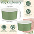 Maxdot 60pcs 4oz Frozen Dessert Cups, Disposable Ice Cream Cups, Paper Yogurt Bowls, for Hot and Cold Foods, Suitable