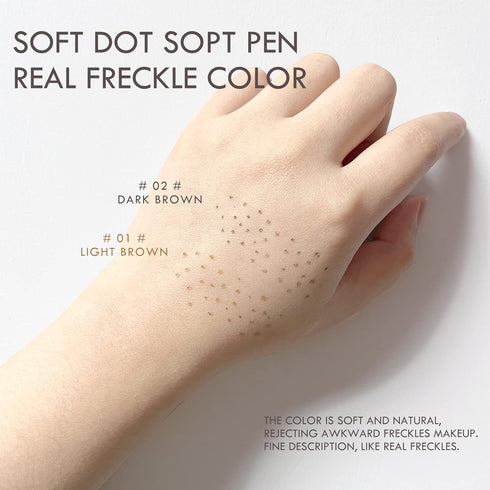 KYDA 2 Pcs Natural Freckle Makeup Pen, Waterproof Longlasting Soft Dot Spot Pen for Effortless Sunkissed Makeup