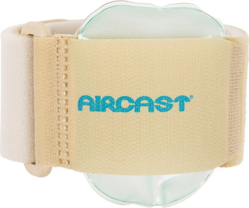 Aircast Pneumatic Armband, Tennis/Golfers Elbow Support Strap, Beige