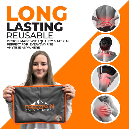 Cold Therapy Gel Pack for Pain Relief, Muscle Soreness, Swelling, Post Surgery - Large 11" x 14.9"