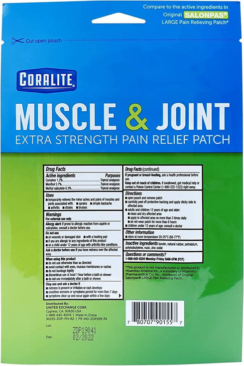 Great Lakes Wholesale 8070790155 2Ct Heat Pain Patch Health Products