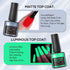 UR SUGAR No Wipe Base and Top Coat - 4 Pcs Glow in The Dark Matte Glossy Finish Gel Nail Polish Kit