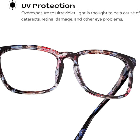 Readerest Blue Light Reading Glasses, Lightweight Computer Glasses with UV Protection, Anti Glare & Eye Strain