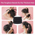 Large Hair Ties for Thick, Heavy or Curly Hair - Non-Slip, Non-Damage Seamless Ponytail Scrunchies, Black, 3 Pcs