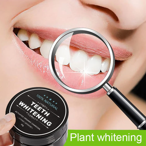 Teeth Whitening Charcoal Powder, Natural Coconut Teeth Whitener Oral Care Set, No Hurt on Enamel or Gum (1)