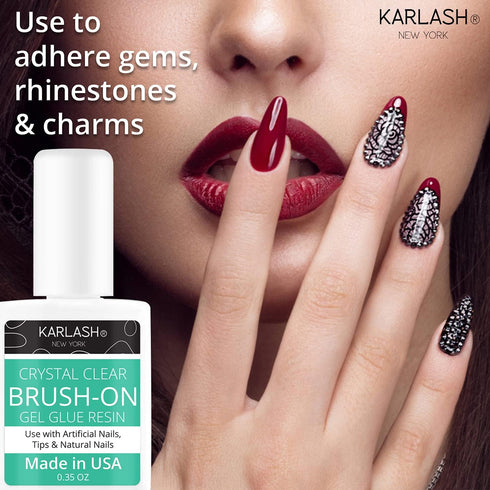 Karlash Super Strong Brush On Nail Glue for Acrylic Nails and Press on Nails, Perfect for Nail Art