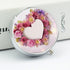 JEKYQ 3 Pillbox Pill Box Pill Case for Woman Weekly Pill Organizer with Compartments Card Heart Shape Flowers Small