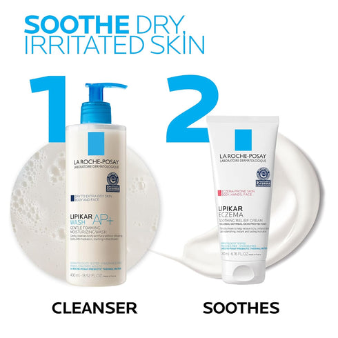 La Roche-Posay Lipikar Soothing Relief Eczema Cream, Face and Body Lotion For Eczema and Sensitive, Dry Skin