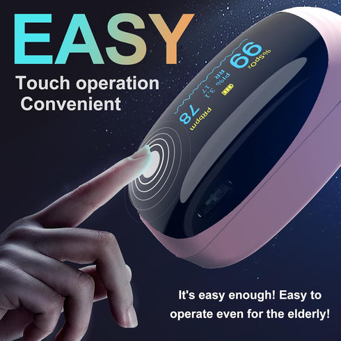SpO2, 6 4-Way Fingertip Pulse Oximeter with Respiration Rate Monitoring, Heart Rate, PI & RR Measurements, Blood Oxygen