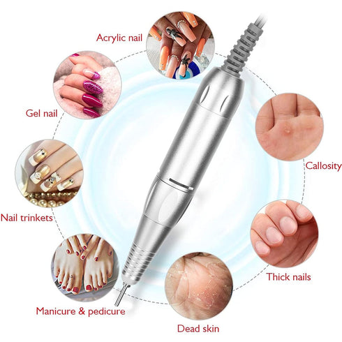 Nail Drill Handle Handpiece - Replacement Accessory for Manicure Drill Pen