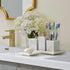 Value Set of 7 Medium Bristles Toothbrushes - Comfort Hold Soft Silicone, Non-Slip, Ergonomic with 4 Ventilated Covers