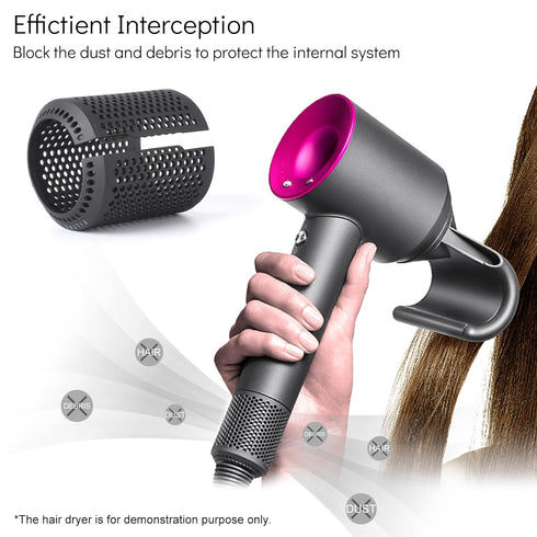 Upgraded Hair Dryer Filter Cover, Compatible with Dyson Supersonic HD01 HD03 HD07 HD08 Models, Hair Dryer Strainer