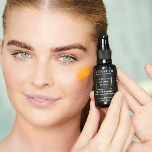 JSHealth Vitamin C Serum for Face, Brightening Hyaluronic Acid Anti-Aging Serum, Hydrating Facial Serum with Niacinamide