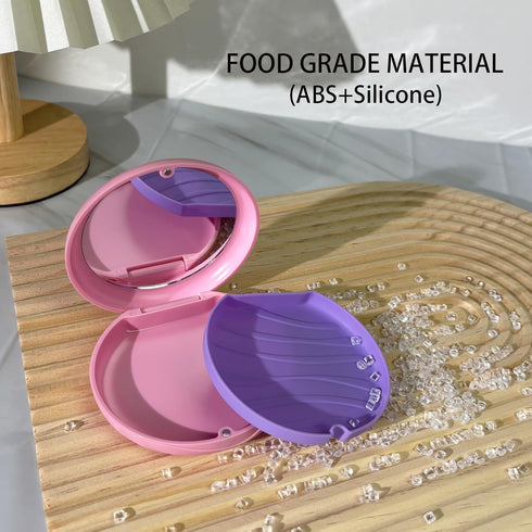 2 Pack Aligner Case with Mirror, Convenient Retainer Case for Invisalign, Night Guards, Mouth Guards