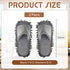 2 Pairs Microfiber Cleaning Mop Slippers, Washable Unisex Dusting Shoes for Floor Cleaning, Gray, Medium