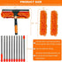 20+ Feet Reach 2 in 1 Window Washing Squeegee & Duster with 3-14 ft Spliceable Extension Pole // Window Cleaning Tool & Window Washer Squeegee for Home Indoor Outdoor Window Washing