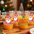 Jhfinely 50 12 oz Pcs Christmas Party Cups, Merry Christmas Clear Plastic Cups, Santa Claus Disposable Drinking Cup