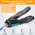 Nail Clippers for Men and Women - Heavy Duty No Splash Ultra Sharp Fingernail and Toenail Clippers with Nano Nail File