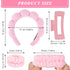 Wecoe Pink Blue Spa Headband and Wristband Set, Skincare Headband for Washing Face, Hair Claw Clips for Thick Hair