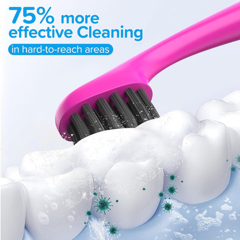 Replacement Toothbrush Heads Compatible with BURST Kids Electric Toothbrush, 10 Pack - Soft Charcoal Bristles for