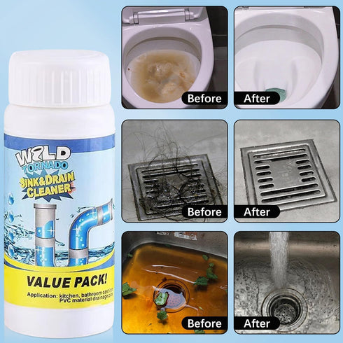 YAGUAN 2026 (2PC) Upgrade Wild Tornado Pipe Dredge, Powerful Sink Drain Cleaner, Multi-functional Drains Cleaners Fast