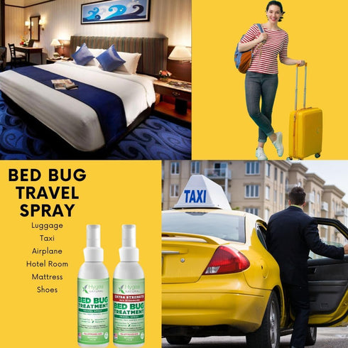 Bed Bug & Mite Extra Strength 3oz Travel Spray by Hygea Natural, TSA Approved, Child & Pet Safe