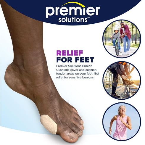 Bunion Pain Relief Pads, Moleskin Guards for Shoes, Protects Feet for Men and Women, Reduces Friction, Self-Stick Adhesive, All Day Water Resistant Protection 36 Count (6 Packs of 6)