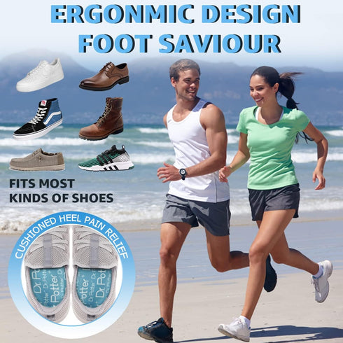Heel Cushions for Pain Relief - Heel Cups for Plantar Fasciitis, Achilles Tendonitis, and Heel Spurs for Men and Women