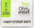 Ohm Earth’s Ohm Wash Laundry Detergent Sheets, Spring Breeze (50 Count) - Hypoallergenic & Biodegradable