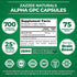 Zazzee Extra Strength Alpha GPC Choline, 700 mg, 75 Vegan Capsules, 100% Pure Pharmaceutical Grade