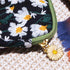 UUYYEO Daisy Sanitary Napkin Storage Bag Pouch Flower Period Bag Embroidery Menstrual Cup Pouches Menstrual Pad Bags