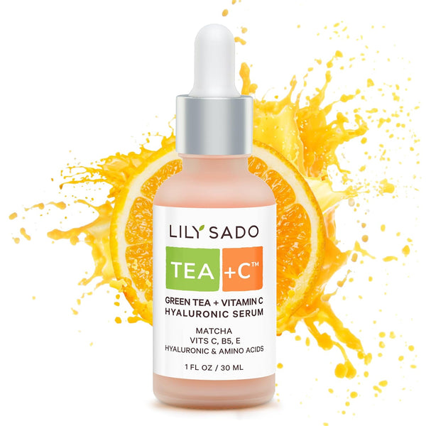 LILY SADO TEA+C Green Tea + Vitamin C Super Serum Natural Vegan Best Antioxidant Anti-Wrinkle Moisturizing Formula