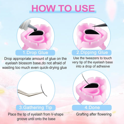 NXJ INFILILA Glue Rings for Eyelash Extensions, 100PCS Disposable Heart Shape Makeup Plastic Cups for Lashes
