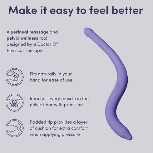 NewFlora Ergonomic S-Shaped Perineal Massage Wand for Enhanced Pelvic Wellness