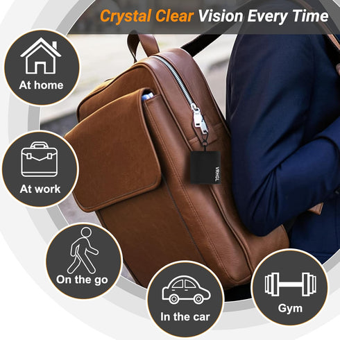 Eye Glass Clean Cloths, 2 Side Glasses Cleaner & Polishing Kit, Microfiber Cleaning Cloth for Glasses, Pack of 4