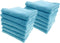 Ultra Soft Edgeless Microfiber Cleaning Towel Pack of 12, Super Absorbent 12' x 12' Multipurpose Towels (Blue)