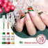 RARJSM Painting Drawing Liner Pen Gel Nail Polish Set, Silver Gold Glitter Dark Green Red White Nail Art Kit
