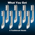 Toothbrush Replacement Heads Compatible with Quip, 8 Packs - Electric Brush Head Refill