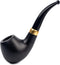 Dr. Watson Tobacco Pipe, Classic Bent Dublin Shape, Fits 9mm Filter, Comes with Pouch, Boxed (Black)