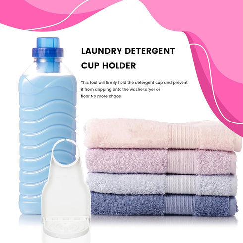 2 Pack Laundry Detergent Cup Holder, Drip Catcher for Liquid Detergent, Keep Washer and Laundry Floor Clean