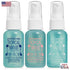 Tropical Waters 3 Piece Travel Set - 1 oz. Bottles, Rose Water Make Up Setting Spray, Peppermint Cooling Spray Mist,