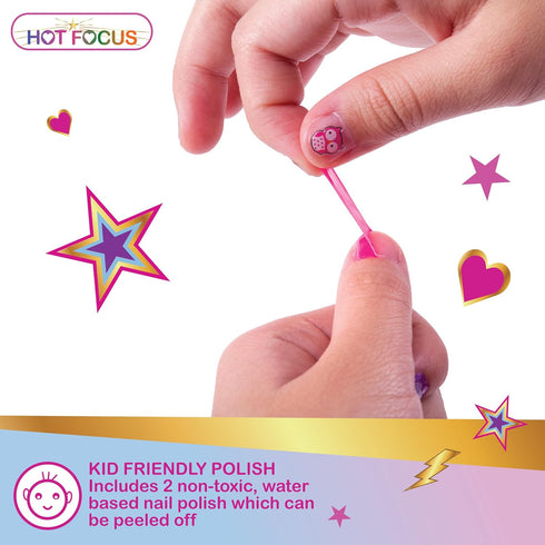 Hot Focus Scented Nail Boutique – 168 Piece Unicorn Nail Art Kit, Includes Press on Nails, Nail Patches, Nail Stickers,