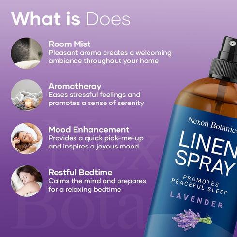 Lavender Linen Spray, 8 fl oz, Refreshing Bed Linen Spray, Fabric Refresher for Bedding