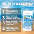 VAL Essentials Vitamin K2 + D3 Supplement - High Potency 5000 IU D3 & 90 mcg K2 MK-7, Non-GMO, Easy to Swallow Vitamin D & K Complex, 90 Vegetarian Capsules