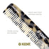 Kent 6T TW Fine Tooth Comb and Wide Tooth Hair Comb | Handmade Styling Comb for Hair Care, Barber Combs, Beard Combs